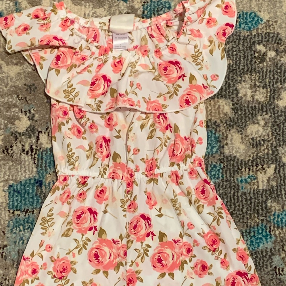 Girls floral romper boutique